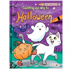Bendon Counting to Halloween Color and Read Along Book Hardcover Storybook